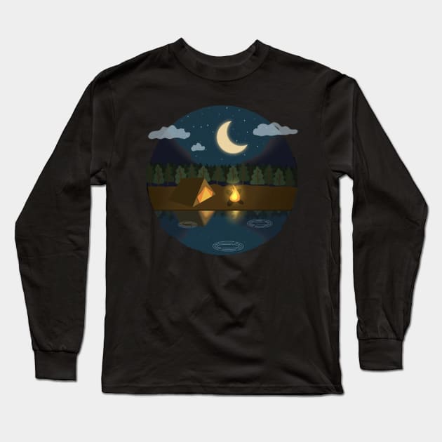 Camping Long Sleeve T-Shirt by CharactersFans